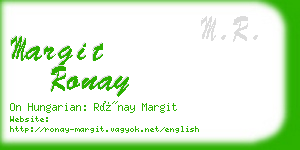 margit ronay business card